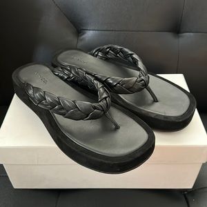 Vince braided flip flops